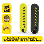 Dado Zero Clearance Insert for DeWALT DWE7491 / DWE7491RS Table Saws (7/8" Stacked Dado)