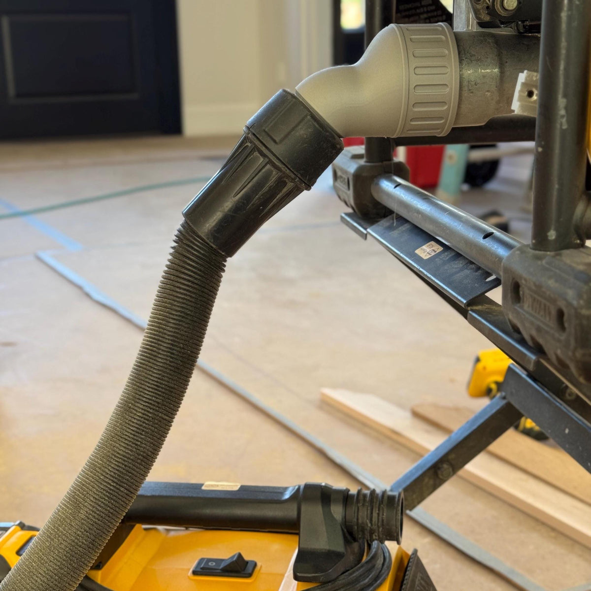 Table Saw sawdust Port Adapter 2-1/2” to DeWalt AirLock DWV9000 | Sawdust Collection Adapter for DeWalt Table Saws