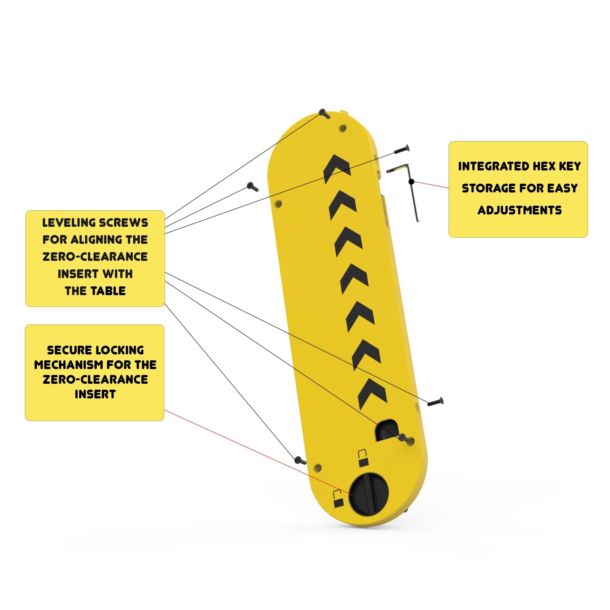 Dado Zero Clearance Insert for DeWALT DWE7491 / DWE7491RS Table Saws (7/8" Stacked Dado)