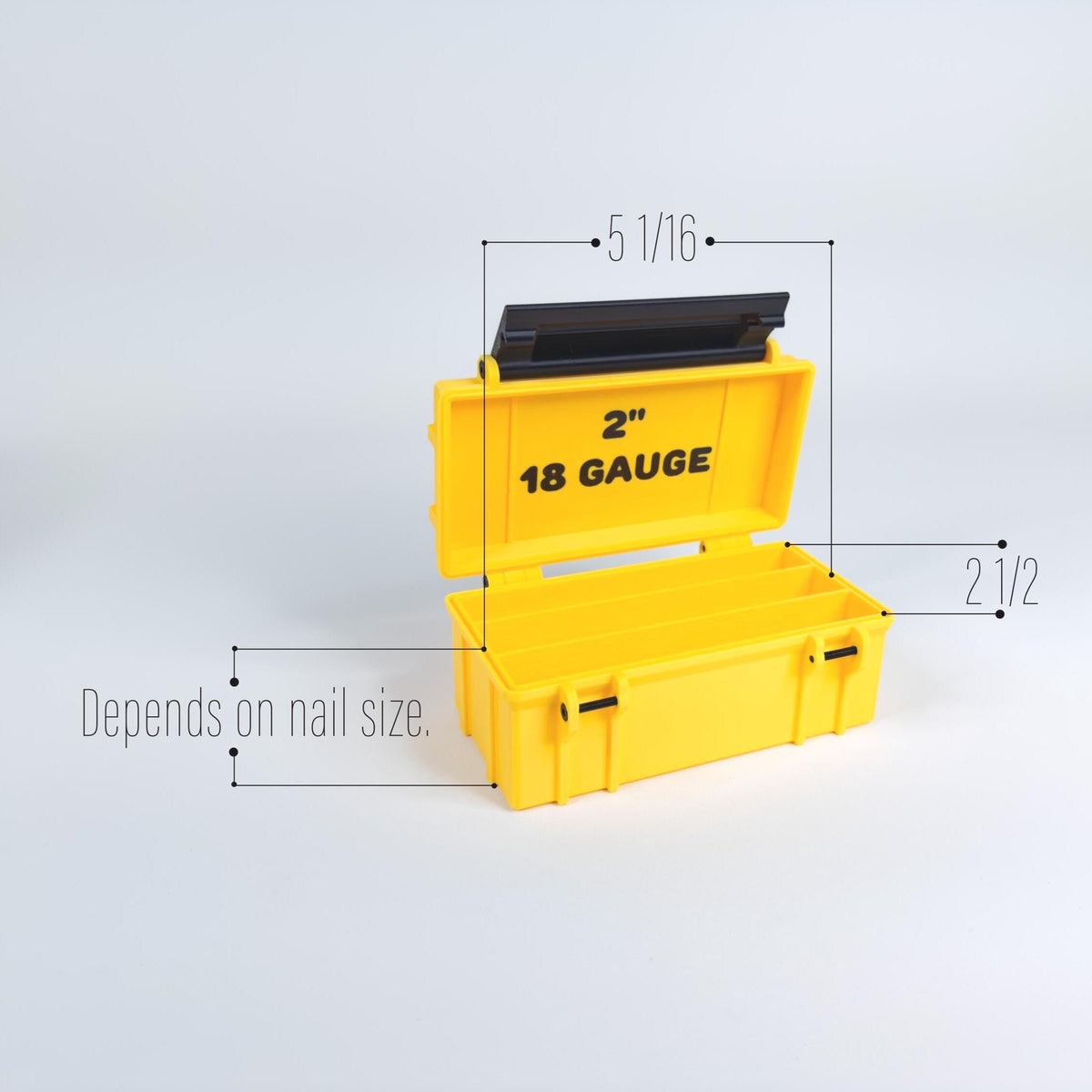 18 Gauge Straight Brad Nail Organizer Box (5/8" - 2") | ProBrad Case