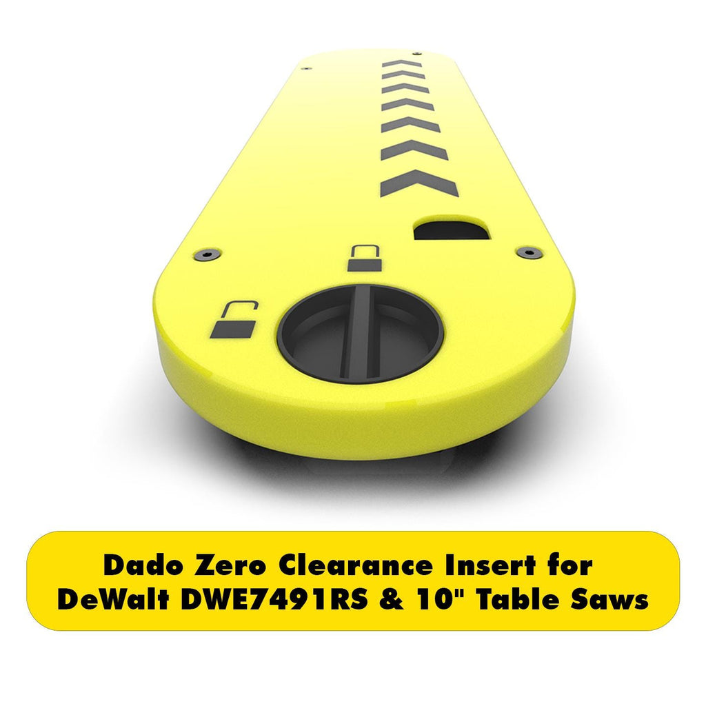 Dado Zero Clearance Insert for DeWALT DWE7491 / DWE7491RS Table Saws (7/8" Stacked Dado)